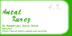 antal kurcz business card